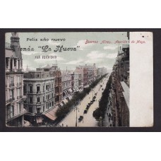 CIUDAD DE BUENOS AIRES AVENIDA DE MAYO ANTIGUA TARJETA POSTAL